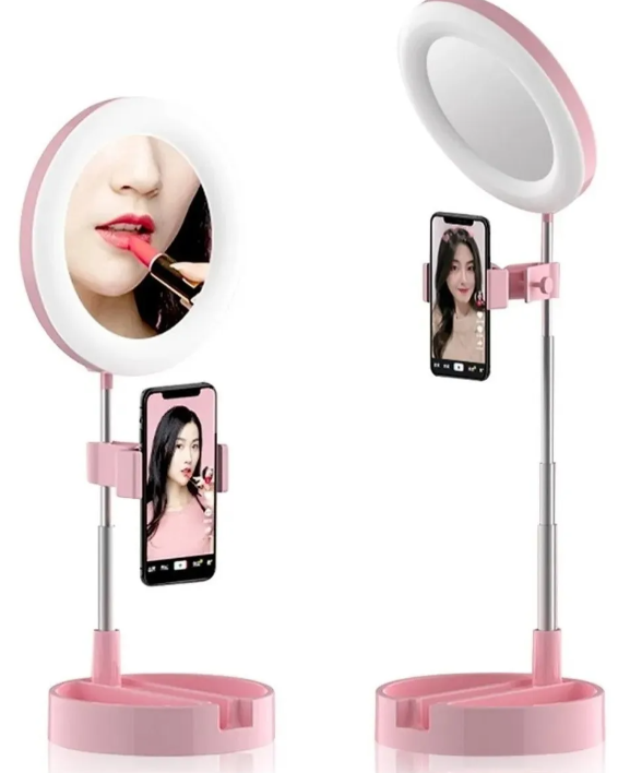 Espejo con aumento y luz LED.